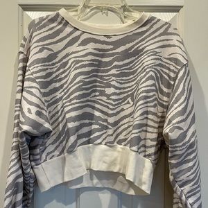 DYI cropped zebra sweatshirt medium